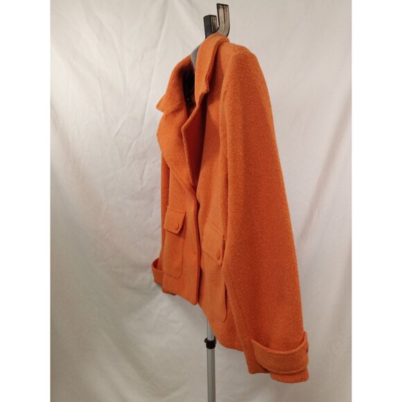 Tribal Jeans Women's Burnt Orange Waist Length Peacoat Size Large - Picture 2 of 10